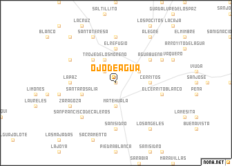 map of Ojo de Agua