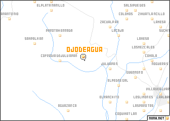 map of Ojo de Agua