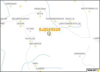 map of Ojo de Agua