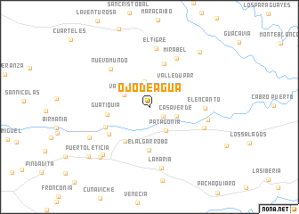 map of Ojo de Agua