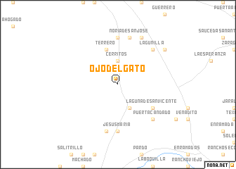 map of Ojo del Gato