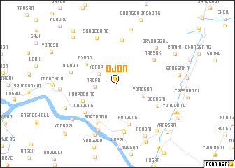 map of Ŏjŏn