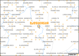 map of Ojos de Agua