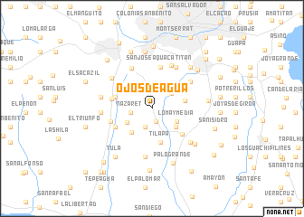 map of Ojos de Agua