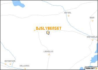 map of Öjs-Lyberget