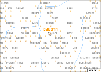 map of Oju Ota