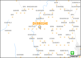 map of Okabeghe