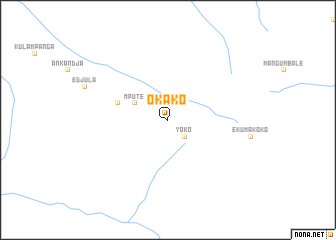 map of Okako
