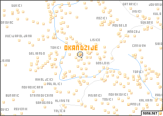 map of Okandžije