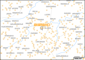 map of Okanovići