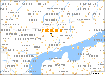 map of Okanwāla