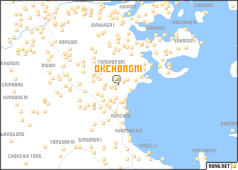 map of Okchŏng-ni