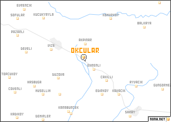map of Okçular