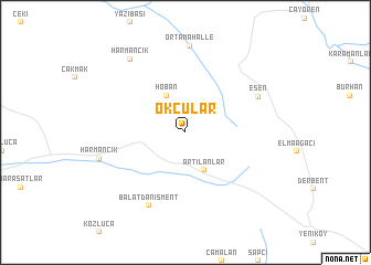 map of Okçular