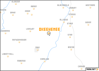 map of Okeewemee