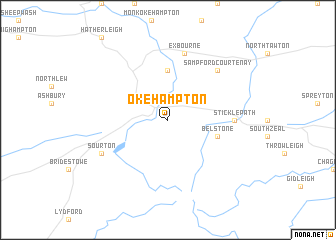 map of Okehampton