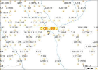 map of Oke Ijebu