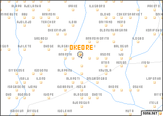 map of Oke Ore