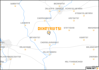 map of Okhrymivtsi