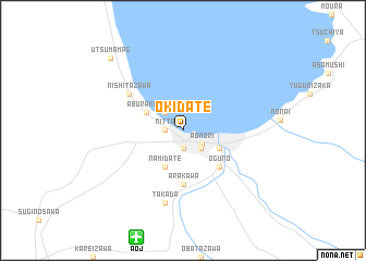 map of Okidate