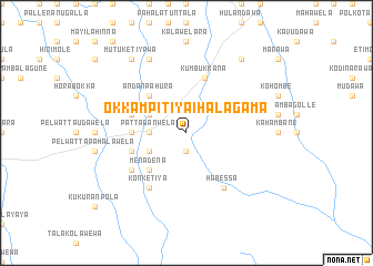 map of Okkampitiya Ihalagama