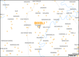 map of Okkŏ-li