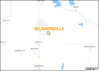 map of Oklahoma Hills