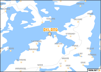 map of Økland