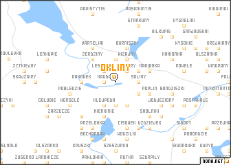 map of Okliny