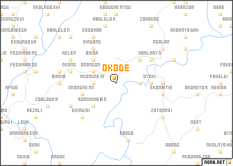 map of Okodé