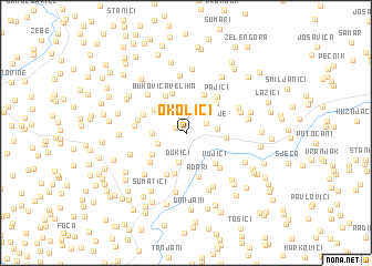 map of Okolići