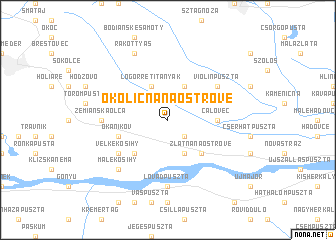 map of Okoličná na Ostrove