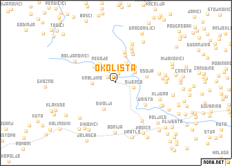 map of Okolišta