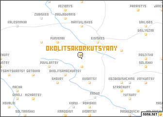 map of Okolitsa Korkutsyany