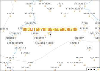 map of Okolitsa Yanushevshchizna