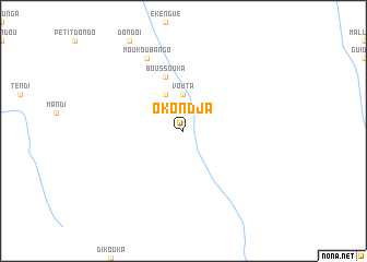 map of Okondja