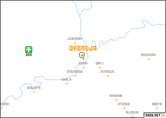 map of Okondja