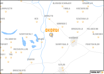 map of Ökördi