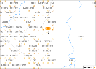 map of Okoru