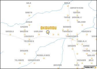 map of Okounou