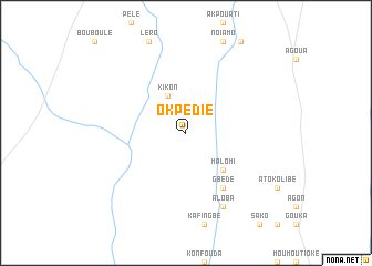 map of Okpédié