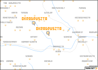 map of Okrádpuszta