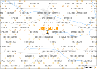 map of Okrąglica