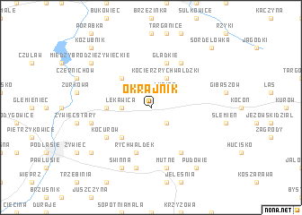 map of Okrajnik