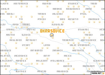 map of Okrašovice