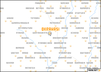 map of Okrawasi