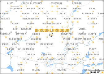 map of Okrouhlá Radouň