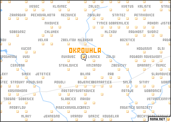 map of Okrouhlá