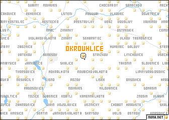 map of Okrouhlice