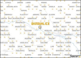 map of Okrouhlice